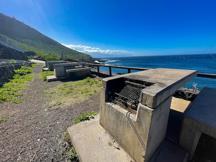 Picnic and barbecue area at the El Sauzal viewpoint