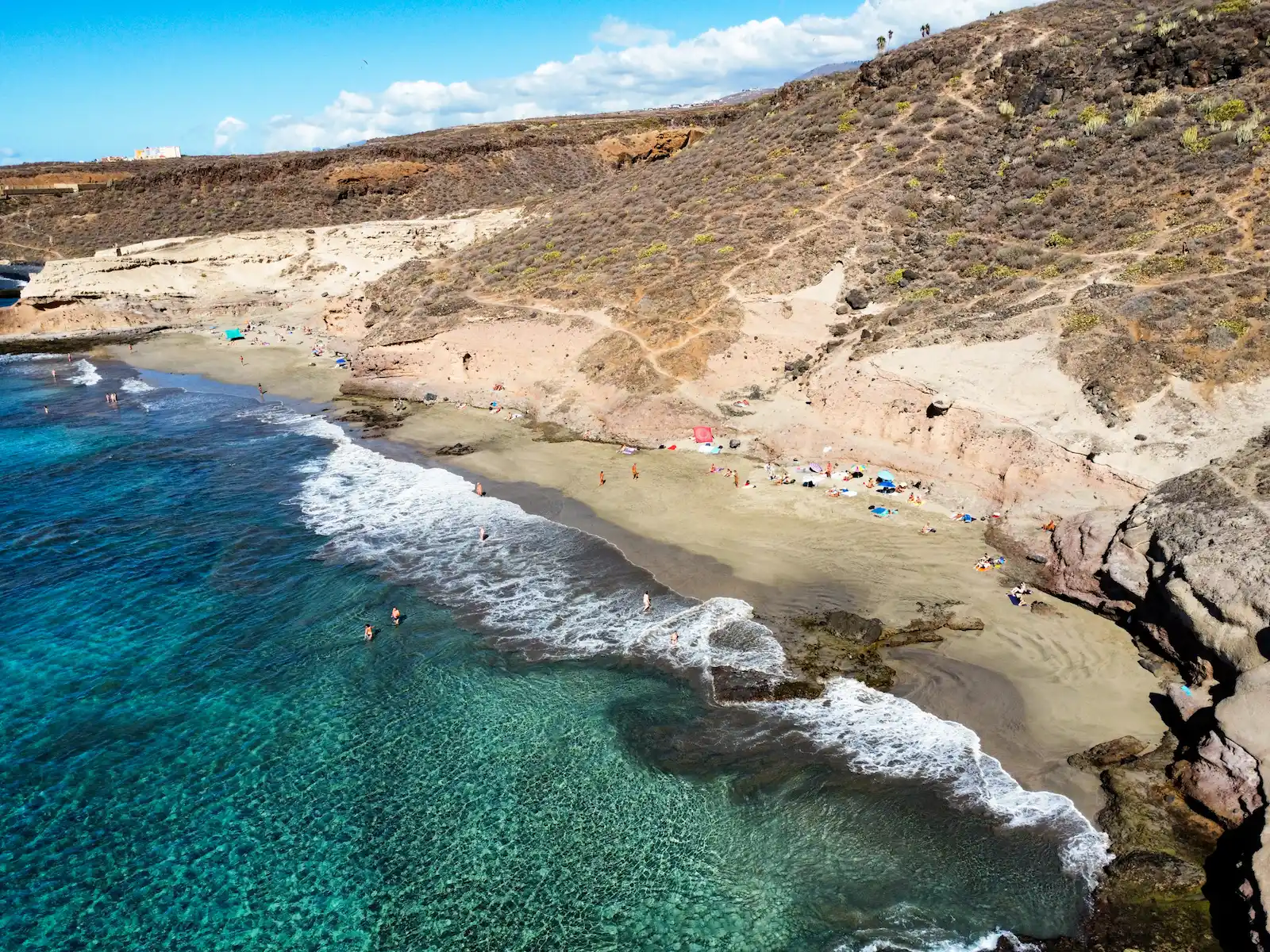 Crystal clear water at Playa Diego Hernandez Tenerife