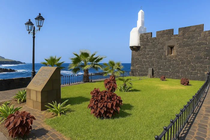 Fortified Castillo de San Miguel by the ocean in Garachico