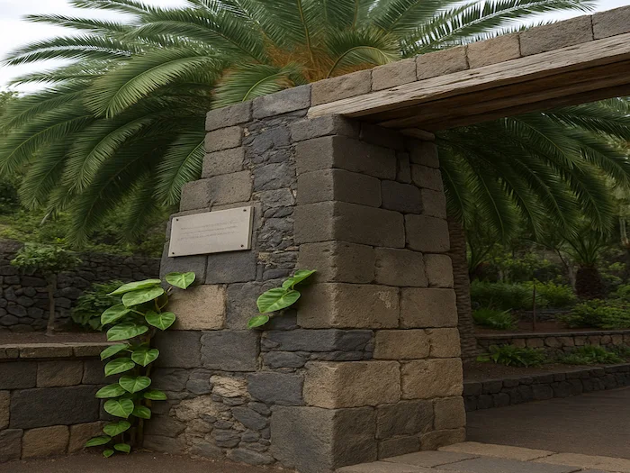 Stone gateway remains of the old port wall in Garachico