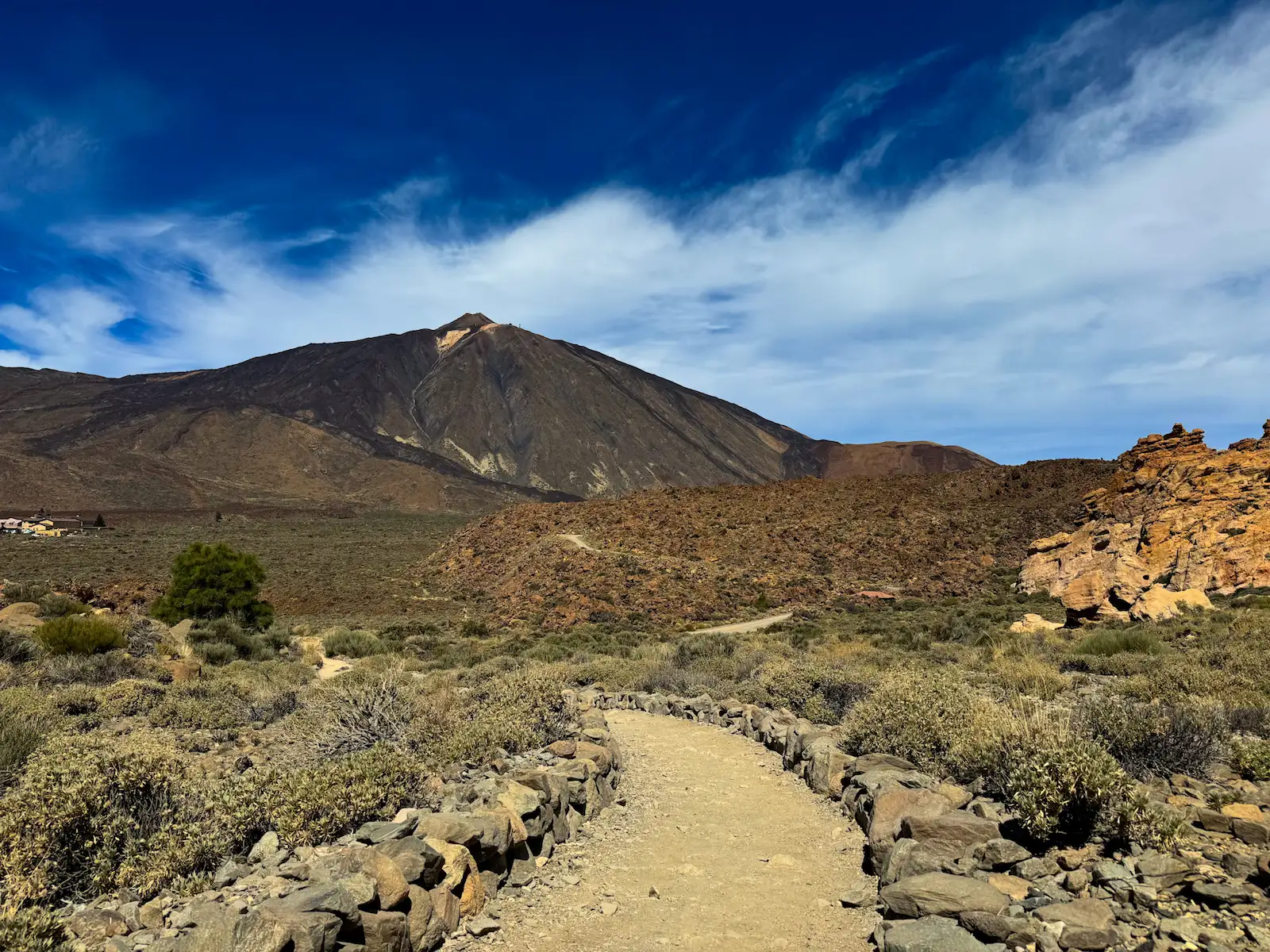 View of Mount Teide from Alto de Guajara trail