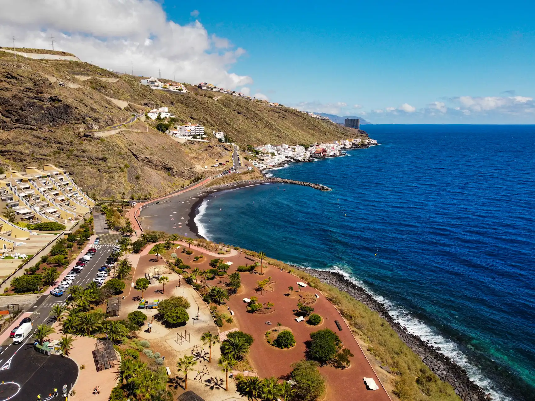 Aerial view of Playa de la Nea and Bocacangrejo coastline