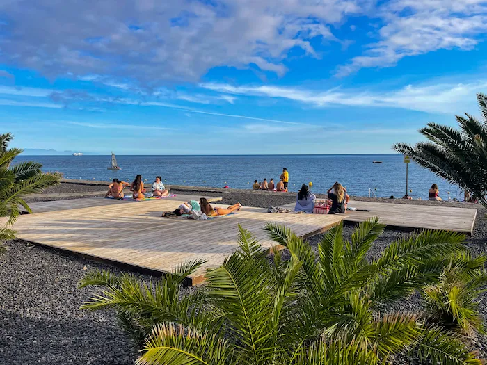 Seaside wooden platform in Radazul, Tenerife
