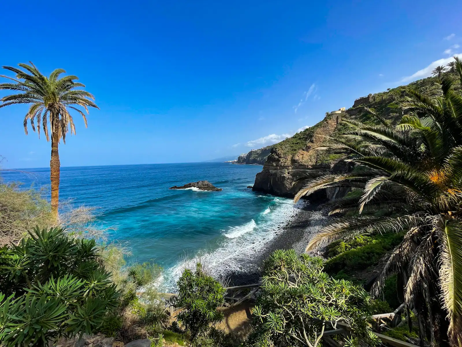 Ocean cliffs and turquoise water along the Rambla de Castro hike in Tenerife